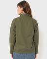 Shop Women's Olive Denim Jacket-Design