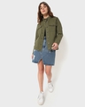 Shop Women's Olive Denim Jacket-Full