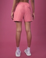 Shop Women's Coral Orange Plus Size Boxer Shorts-Full