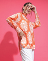 Shop Women's Orange All Over Printed Shirt-Design