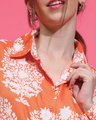 Shop Women's Orange All Over Printed Shirt