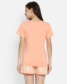 Shop Women's Orange Bird Graphic Printed Cotton T-shirt & Shorts Set-Design