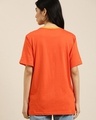 Shop Women's Orange Bronx Typography Oversized T-shirt-Design
