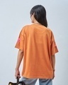 Shop Women's Orange Captain Alvida Graphic Printed Oversized T-shirt-Full
