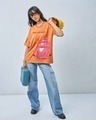 Shop Women's Orange Captain Alvida Graphic Printed Oversized T-shirt