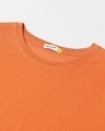 Shop Women's Orange Coffee Head Graphic Printed Boyfriend T-shirt