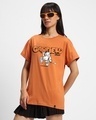 Shop Women's Orange Da Runner Graphic Printed Boyfriend T-shirt-Design