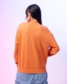Shop Women's Orange Dope Bear Graphic Printed Oversized Sweatshirt-Full