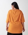 Shop Women's Orange Emotional Baggage Graphic Printed Oversized Plus Size T-shirt-Design