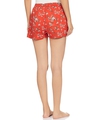 Shop Women's Orange Floral Printed Rayon Shorts-Design