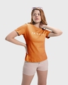 Shop Women's Orange Friends Logo Typography T-shirt-Front