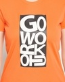 Shop Women's Orange Go Workout Typography Activewear T-shirt