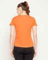 Shop Women's Orange Graphic Printed Activewear T-shirt-Full