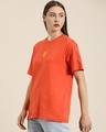 Shop Women's Orange Graphic Printed Oversized T-shirt-Design