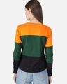 Shop Women's Orange & Green Color Block T-shirt-Full