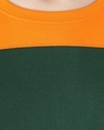 Shop Women's Orange & Green Color Block T-shirt