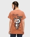 Shop Women's Orange Killer Mode Graphic Printed Boyfriend T-shirt-Front