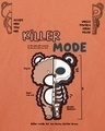 Shop Women's Orange Killer Mode Graphic Printed Boyfriend T-shirt-Full