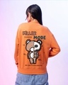 Shop Women's Orange Killer Mode Graphic Printed Oversized Sweatshirt-Front
