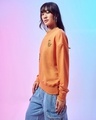 Shop Women's Orange Killer Mode Graphic Printed Oversized Sweatshirt-Design