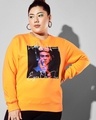 Shop Women's Orange Lips Of Honey Printed Sweatshirt-Front
