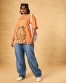 Shop Women's Orange Master Graphic Printed Oversized Plus Size T-shirt-Full