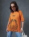 Shop Women's Orange Master Graphic Printed Oversized T-shirt-Front