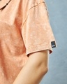 Shop Women's Orange Oversized Acid Wash T-shirt