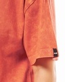 Shop Women's Orange Oversized Acid Wash T-shirt