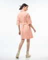 Shop Women's Orange Oversized Shirt Dress-Design