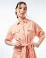 Shop Women's Orange Oversized Shirt Dress