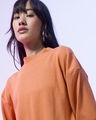 Shop Women's Orange Oversized Sweatshirt