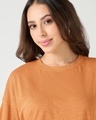 Shop Women's Orange Oversized T-shirt