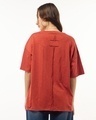 Shop Women's Orange Oversized T-shirt-Full