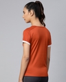 Shop Women's Orange Printed Slim Fit T-shirt-Design