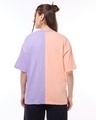 Shop Women's Orange & Purple Naruto Color Block Oversized T-shirt-Full