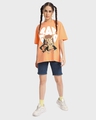 Shop Women's Orange Rap God Graphic Printed Oversized T-shirt-Design
