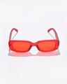 Shop Women's Orange Rectangle UV Protected Lens Sunglasses