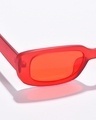 Shop Women's Orange Rectangle UV Protected Lens Sunglasses