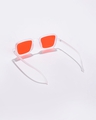 Shop Women's Orange Square UV Protected Lens Sunglasses-Full