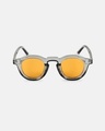 Shop Women's Orange Round Polarised Lens Sunglasses-Design