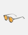 Shop Women's Orange Round Polarised Lens Sunglasses-Full