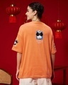 Shop Women's Orange Secret Weapon Graphic Printed Oversized T-shirt-Full