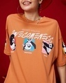 Shop Women's Orange Secret Weapon Graphic Printed Oversized T-shirt