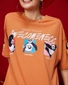 Shop Women's Orange Secret Weapon Graphic Printed Oversized T-shirt