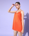 Shop Women's Orange Sheer Dress-Front