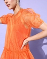 Shop Women's Orange Sheer Dress