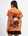 Shop Women's Orange Skool Graphic Printed Boyfriend T-shirt-Front