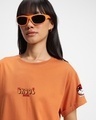 Shop Women's Orange Skool Graphic Printed Boyfriend T-shirt