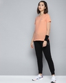 Shop Women's Orange Slim Fit Cotton T-shirt-Full
